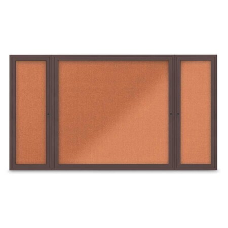 United Visual Products Indoor Enclosed Combo Board, 48"x36", Gold Frame/Green & Surf UVCB4836G-GREEN-SURF
